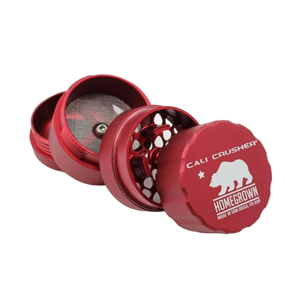 Cali Crusher Homegrown Pocket 1.85" 4 Piece Grinder Red