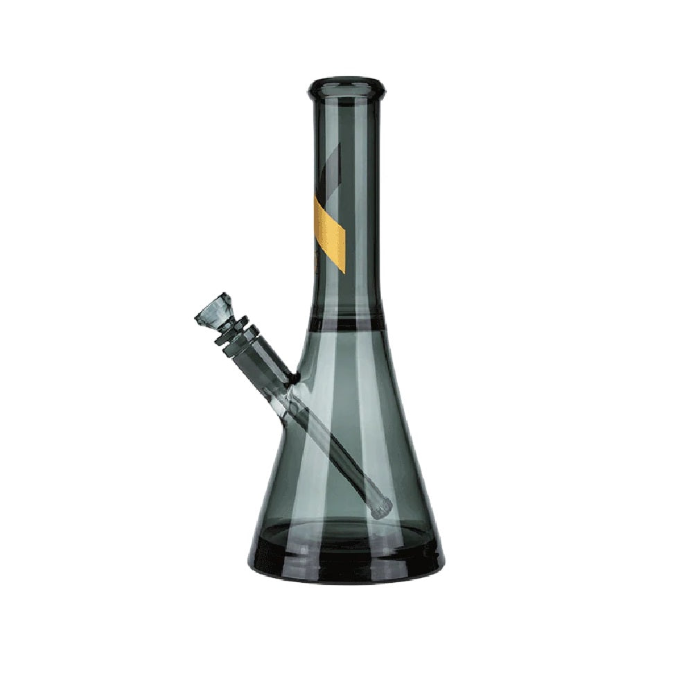 Marley Natural Smoked Glass Water Pipe with Gold Stripe Decal