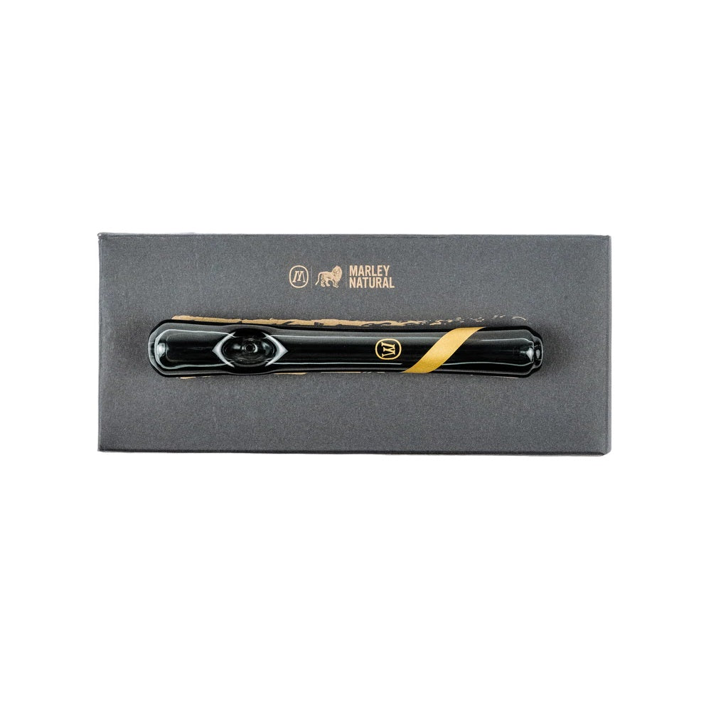 Marley Smoked Glass Steamroller with Gold Stripe Decal