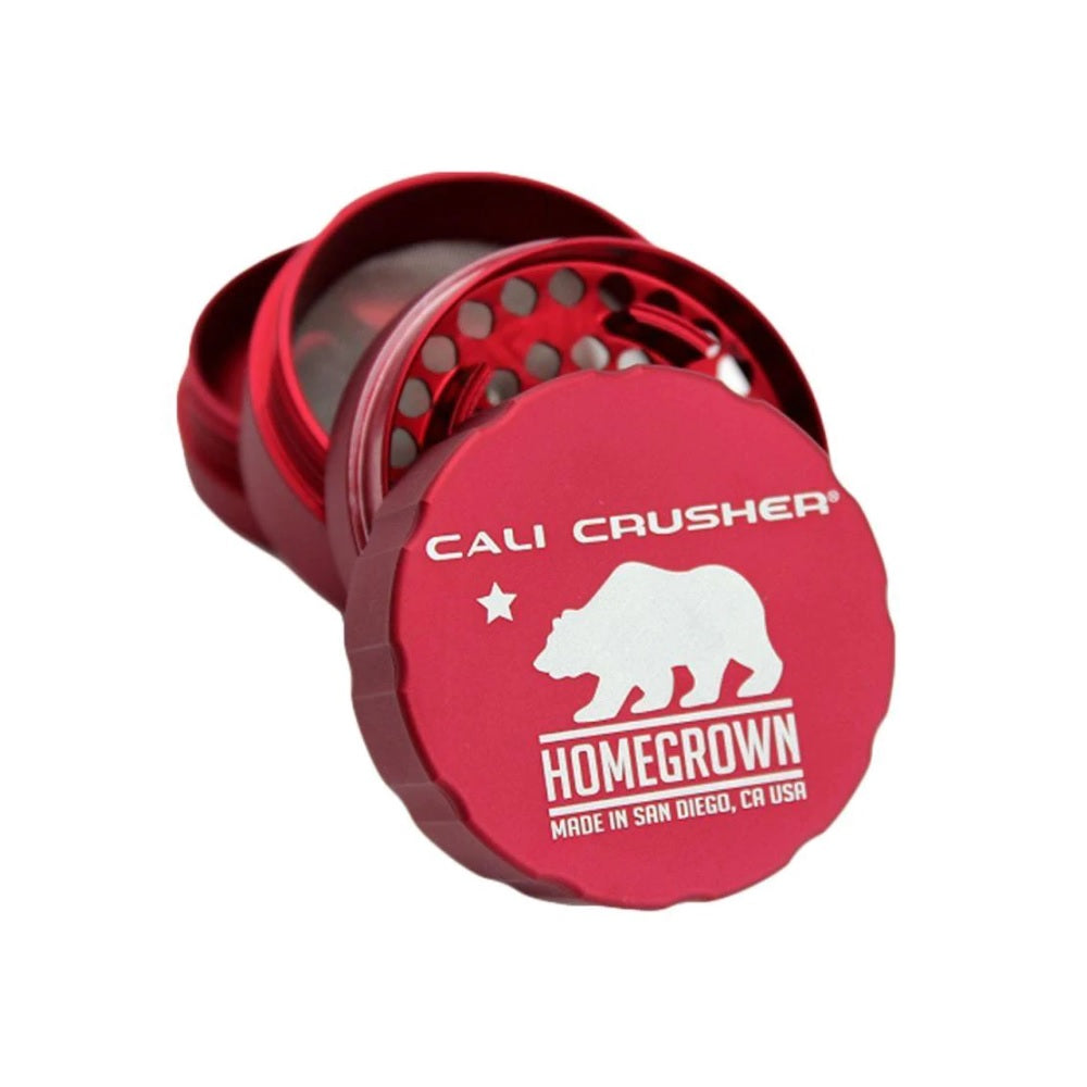 Cali Crusher Homegrown Large 2.35" 4 Piece Grinder Red