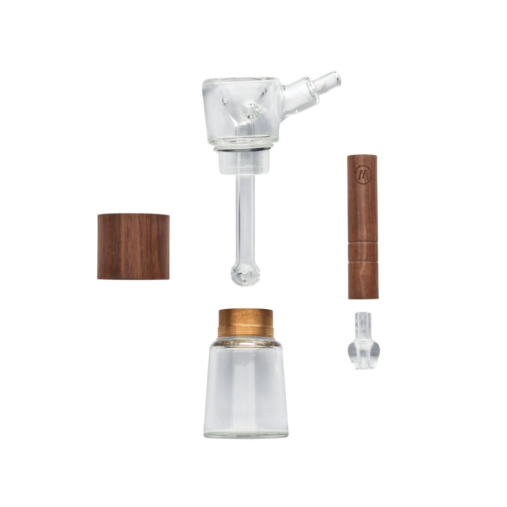 Marley Natural Glass & Walnut Bubbler