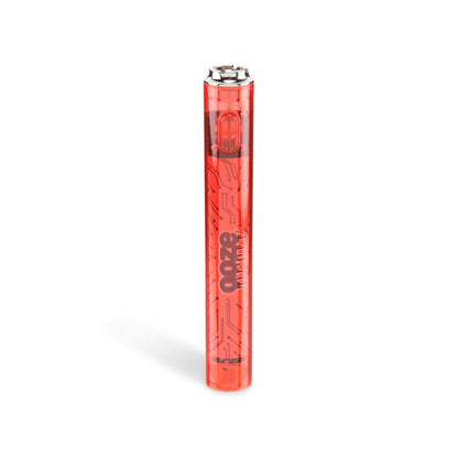 Ooze Slim Clear Series Transparent Vape Battery - Ruby Red