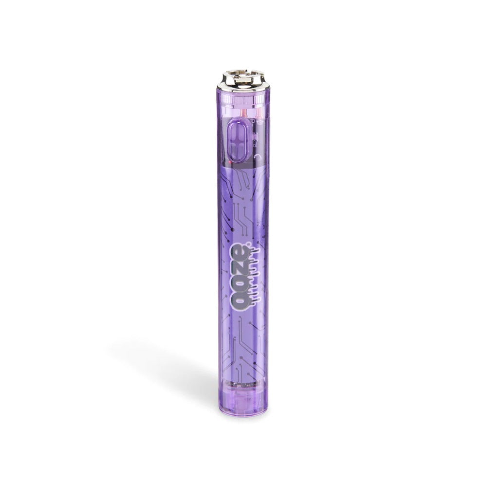 Ooze Slim Clear Series Transparent Vape Battery - Ultra Purple