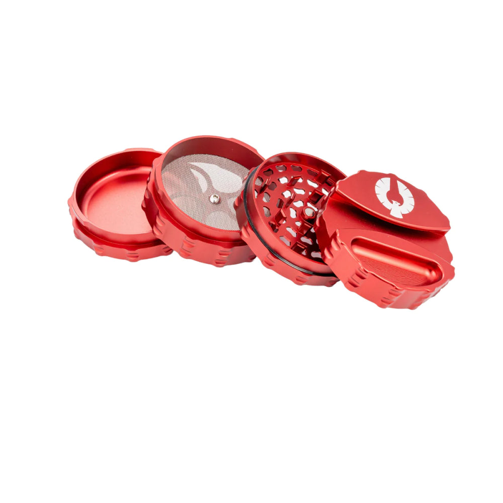 Phoenician Large 4 Piece Grinder with Paper Holder - Red