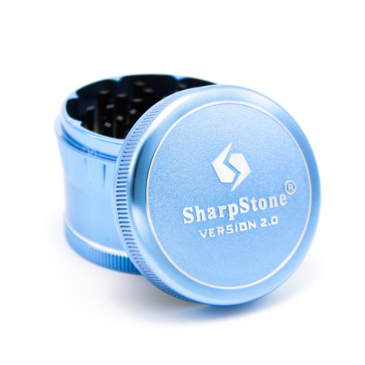 SharpStone® V2 Hard Top 4 Piece Herb Grinder - Blue