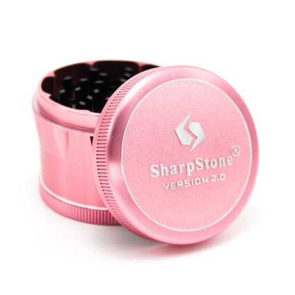 SharpStone® V2 Hard Top 4 Piece Herb Grinder - Pink