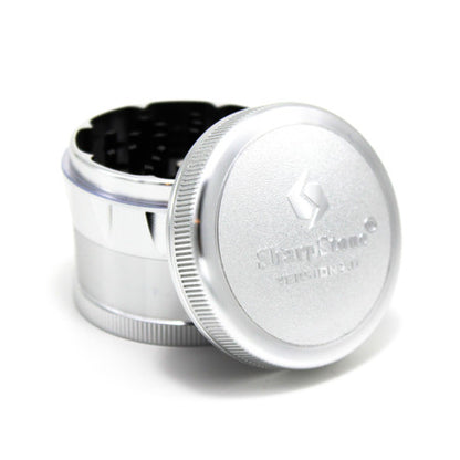 SharpStone® V2 Hard Top 4 Piece Herb Grinder - Silver