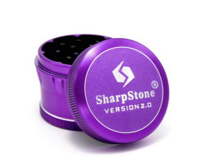 SharpStone® V2 Hard Top 4 Piece Herb Grinder - Purple