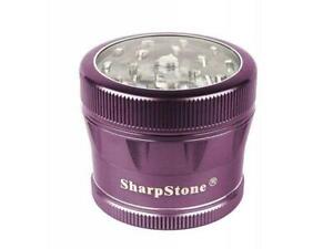 SharpStone® V2 Clear Top 4 Piece Herb Grinder - Purple