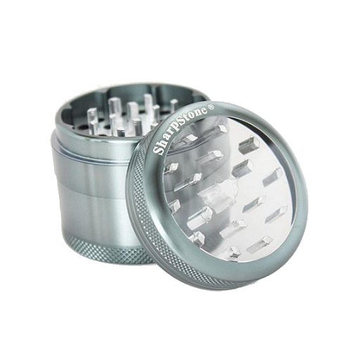 SharpStone® Clear Top 4 Piece Herb Grinder - Gray