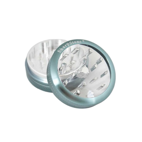 SharpStone® Clear Top 2 Piece Herb Grinder - Grey