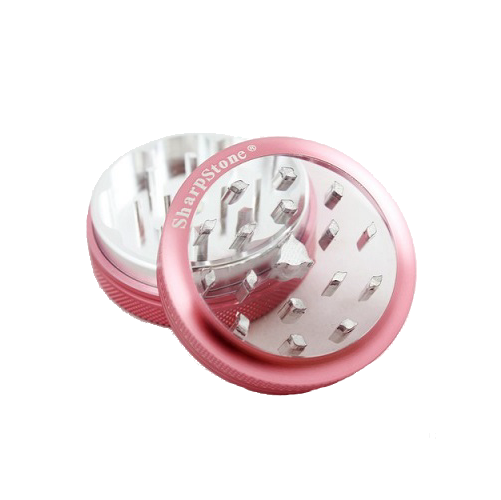 SharpStone® Clear Top 2 Piece Herb Grinder - Pink