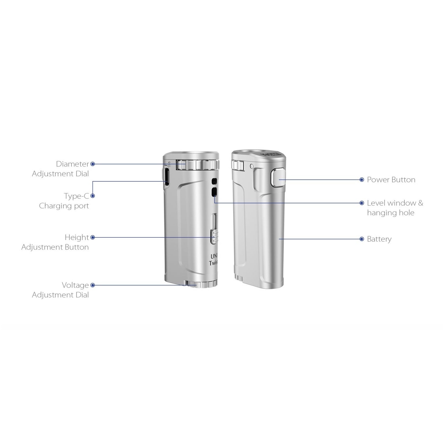 Yocan UNI Twist Universal Portable Box Mod Parts